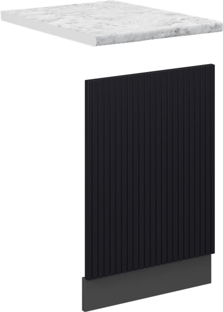 Frontblende Vicco Fame-Line Schwarz gestreift 45 cm , AP Marmor, Model 50955