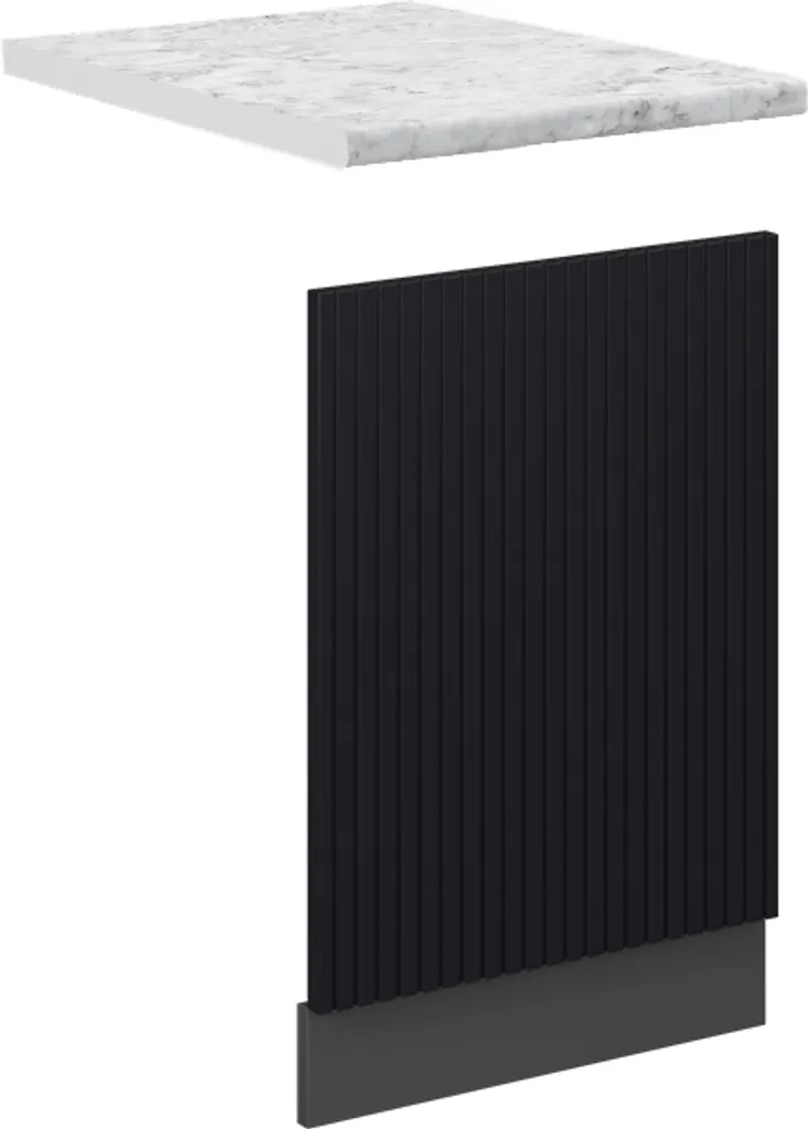 Frontale Lavastoviglie 45cm Vicco Nero Rigato | Estetica Marmo e Antracite