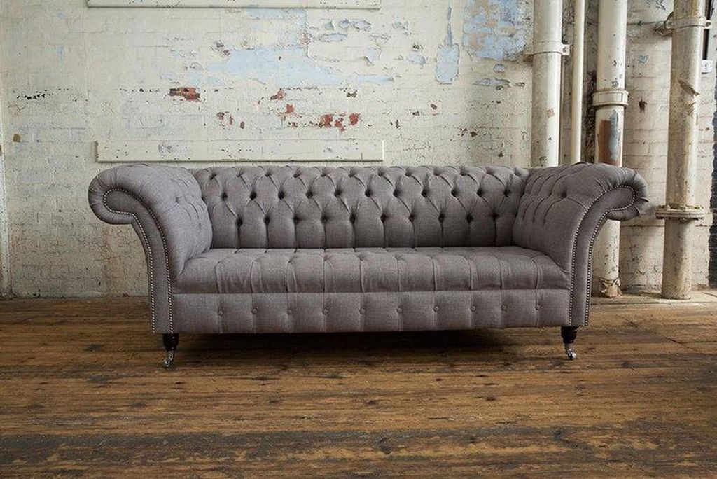 3 Sitzer Chesterfield Polster Sofas Design Luxus Couch Sofa Couchen XXL Stoff