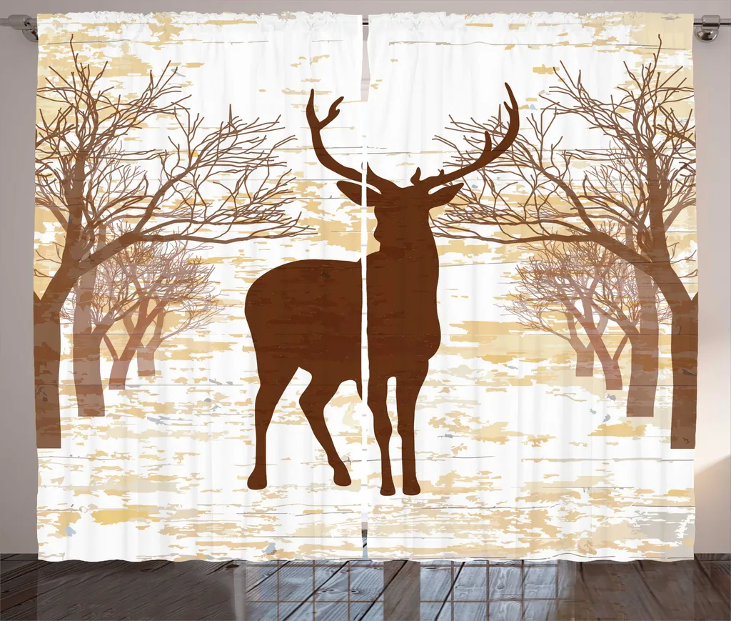 Tenda Rustica ABAKUHAUS Caccia Selvaggia Beige Cioccolato 280x175 cm