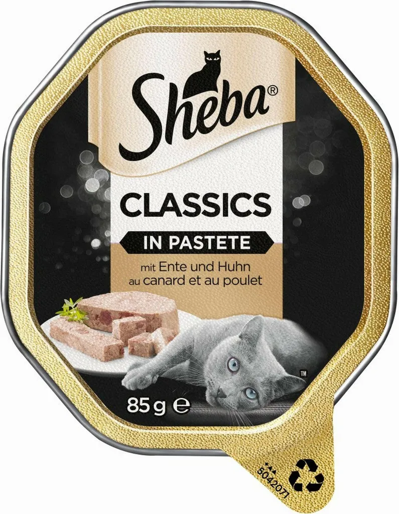 Pâtée pour Chat Sheba Barquettes au Canard et Poulet - Lot de 22 x 85g