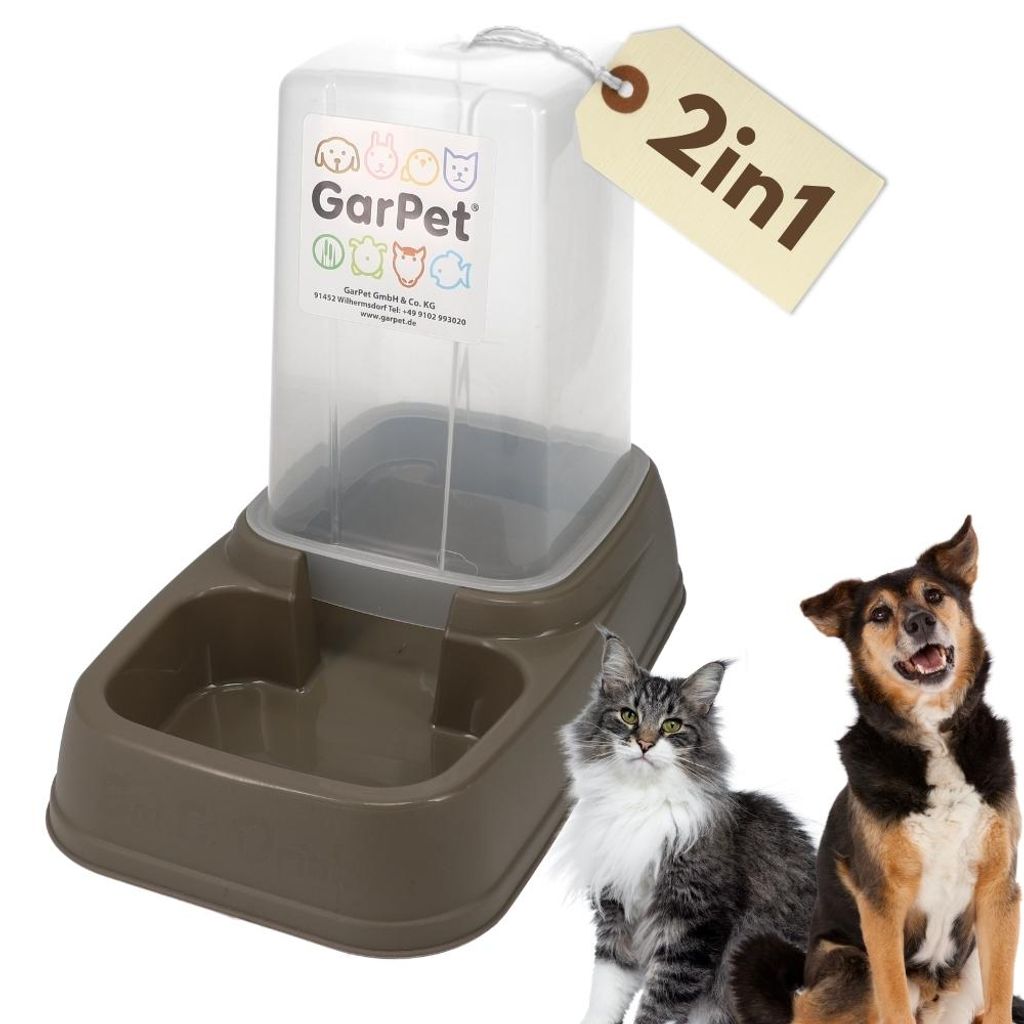 2in1 Wasserspender Futterautomat Katze Trockenfutter Produktbild 