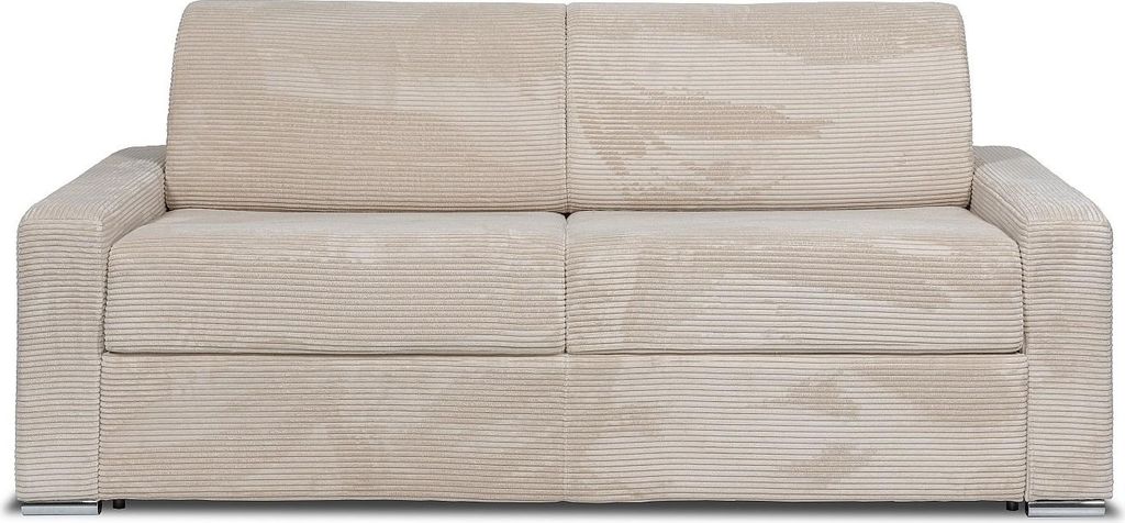 Vente-unique CALITO, Sofabett, Wohnzimmer, Beige, 4 Sitz(e), Samt, Samt