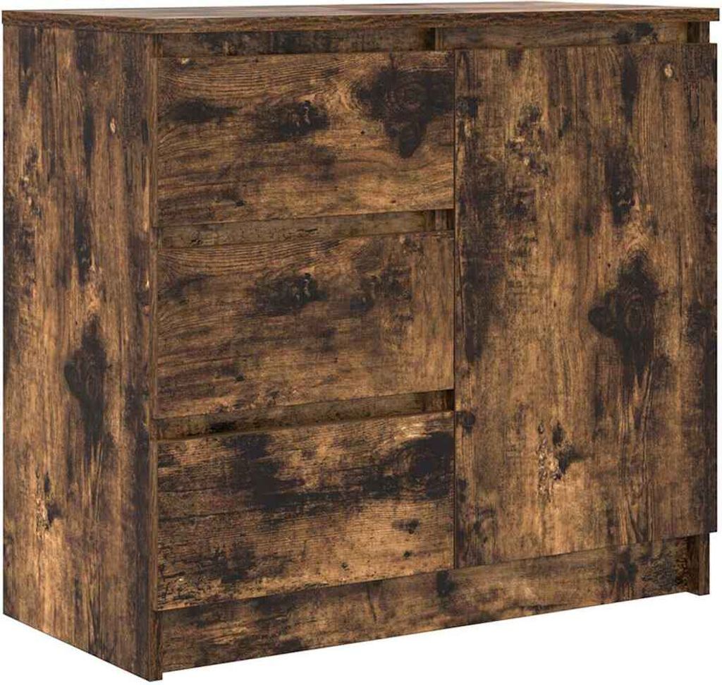 "WINTER SALE"Sideboard - elegante Design - Mehrzweckschrank - mit Schublade Räuchereiche 71x35x65 cm Holzwerkstoff - Kommoden NEU9008877