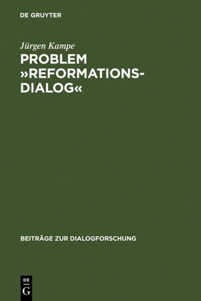 Problem 'Reformationsdialog'
