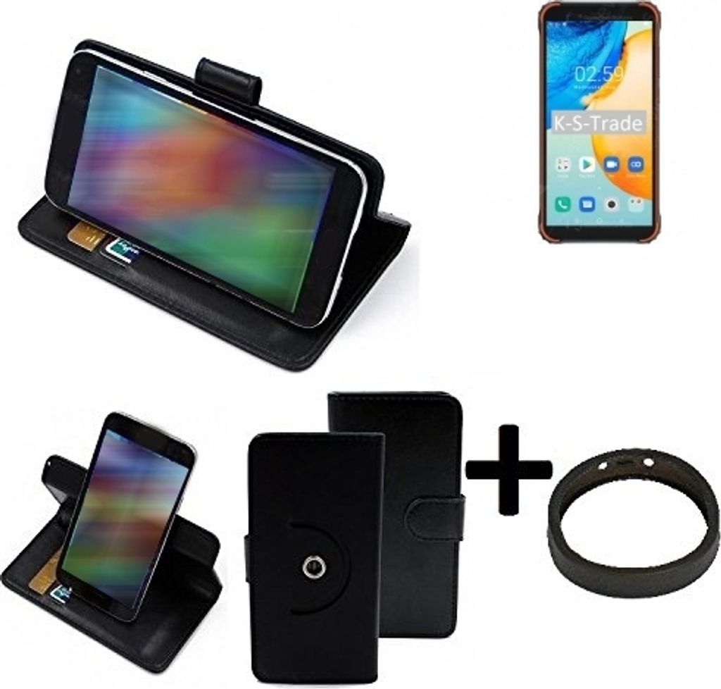 K-S-Trade Case Schutz Hülle kompatibel mit Blackview BV4900 Pro + Bumper Handy Hülle Flipcase Smartphone Cover Handy Schutz Tasche Walletcase