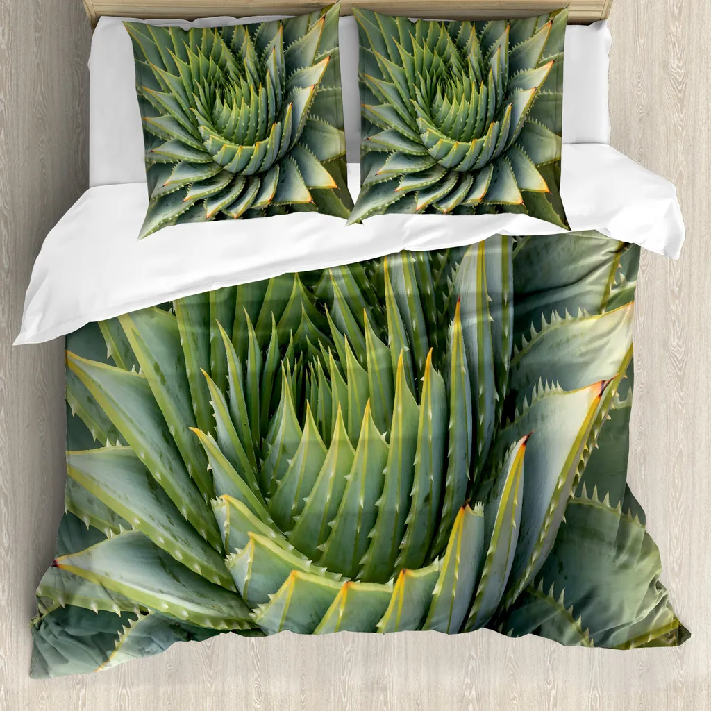 Copripiumino per Allergici ABAKUHAUS: Cactus Verde 155x220cm
