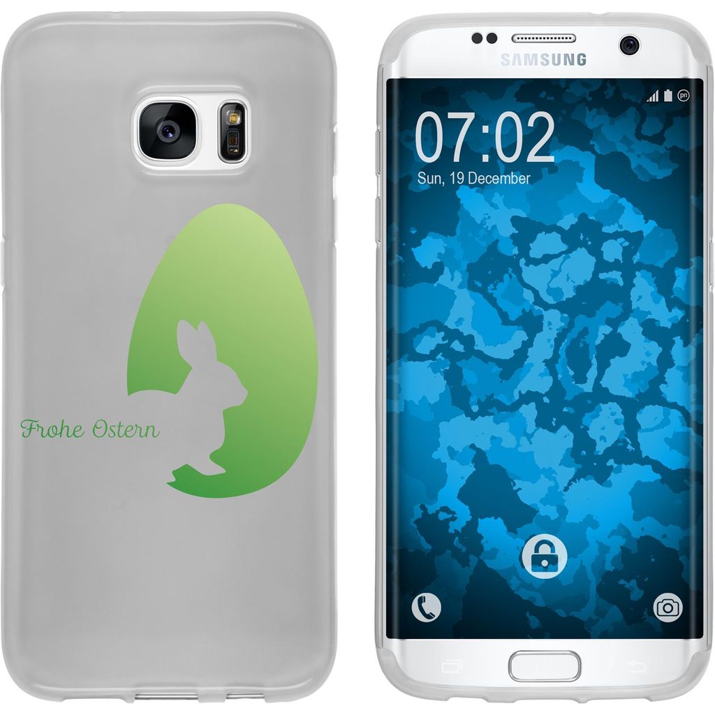 PhoneNatic Case kompatibel mit Samsung Galaxy S7 Edge Silikon-Hülle Ostern M2