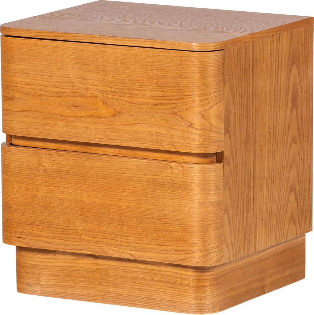 fejo kommode/nachttisch 2 schubladen mdf braun