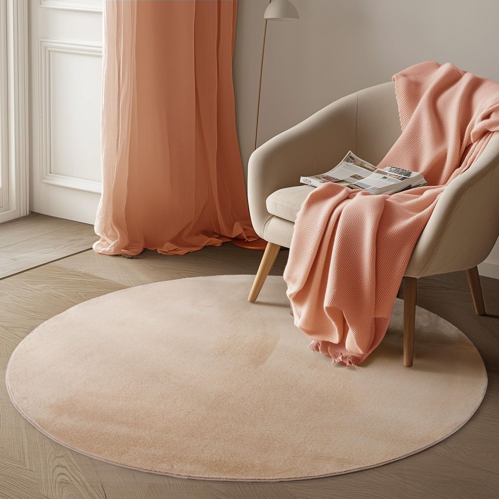 Carpetsale24 Waschbarer Kurzflor Teppich, rutschfest & Produktbild 
