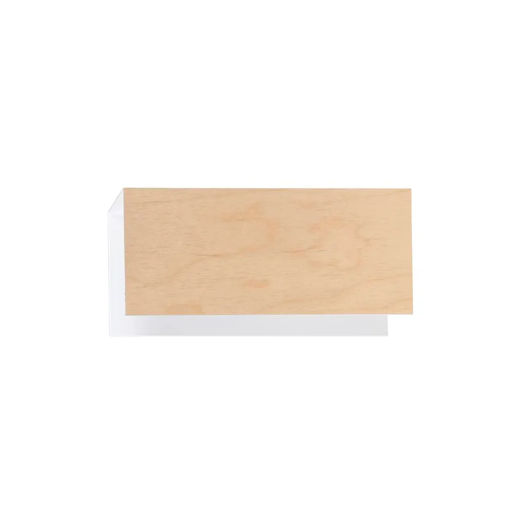 Applique E27 60W CARLO K1 Emibig coloris blanc métal, style épuré