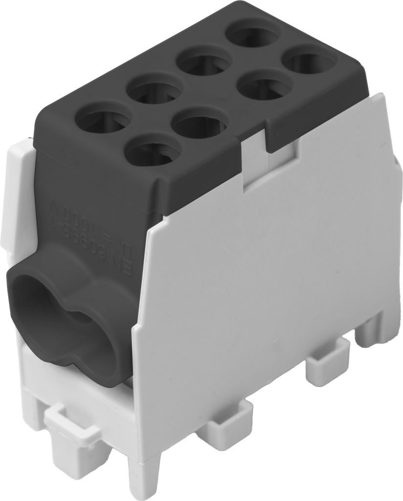 Pollmann HLAK25 1/2 Schwarz TH35 Hauptleitungsklemme Abzweigklemme Klemmblöcke Verteilerklemme