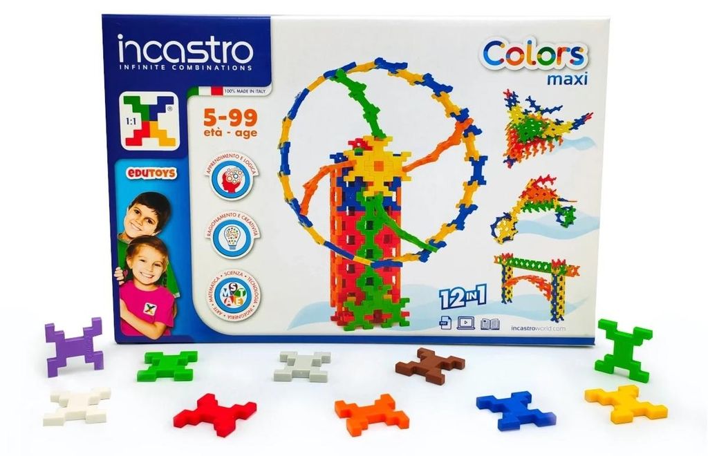 Incastro Colors Maxi - Set di costruzioni – 100 pezzi (5 Immagine del prodotto 