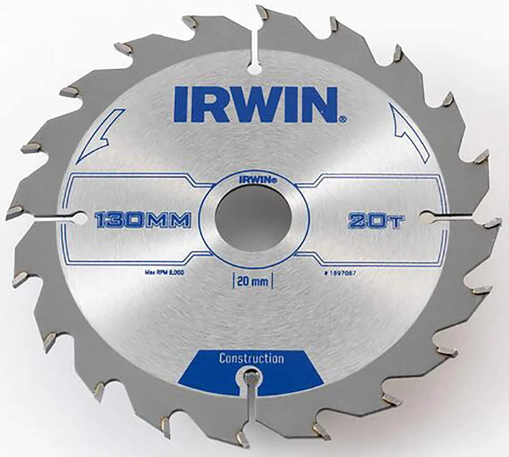 Irwin Construction 130x20mm 20T - Lama Circolare Alta Resistenza