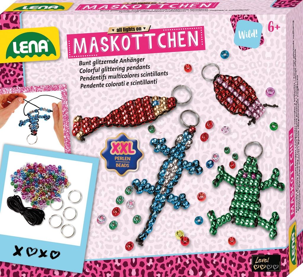 Lena, mascote para niños, set de cuentas, edad recomendada: Imagen del producto 