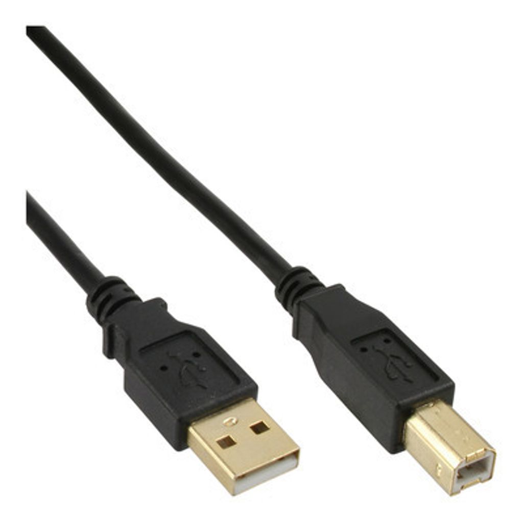 InLine 100er Bulk-Pack USB 2.0 Kabel A an B schwarz Kontakte gold