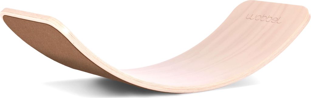 Wobbel Board Original - Leinen-Whitewash, Filz braun Produktbild 