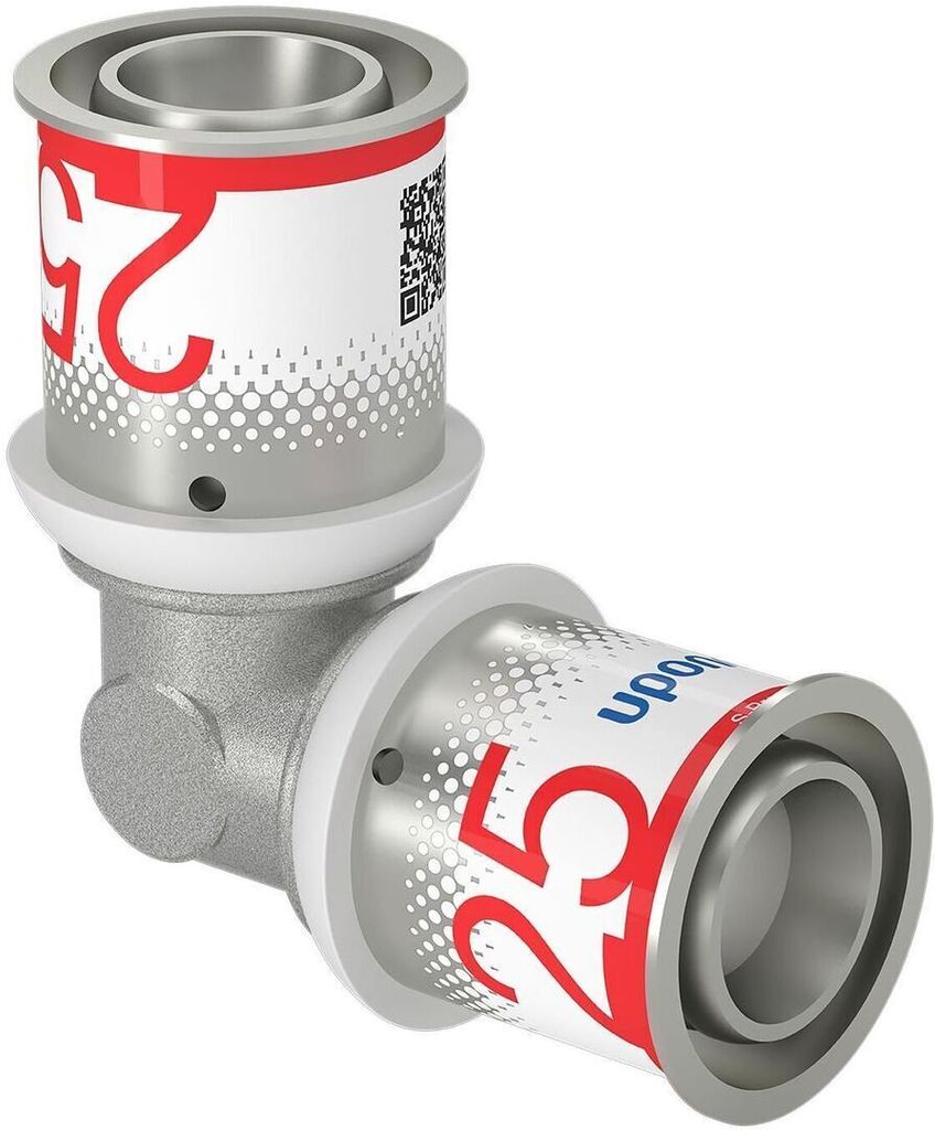 Uponor Winkel S-Press PLUS aus Messing, verzinnt 25x25mm Immagine del prodotto 