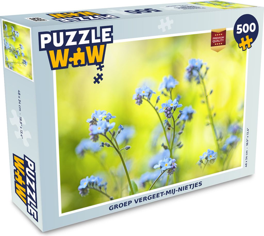 MuchoWow Puzzle 500 Teile Gruppe von Vergissmeinnicht - 500 Teile - Kinder - Selberbauen - Puzzlespiele