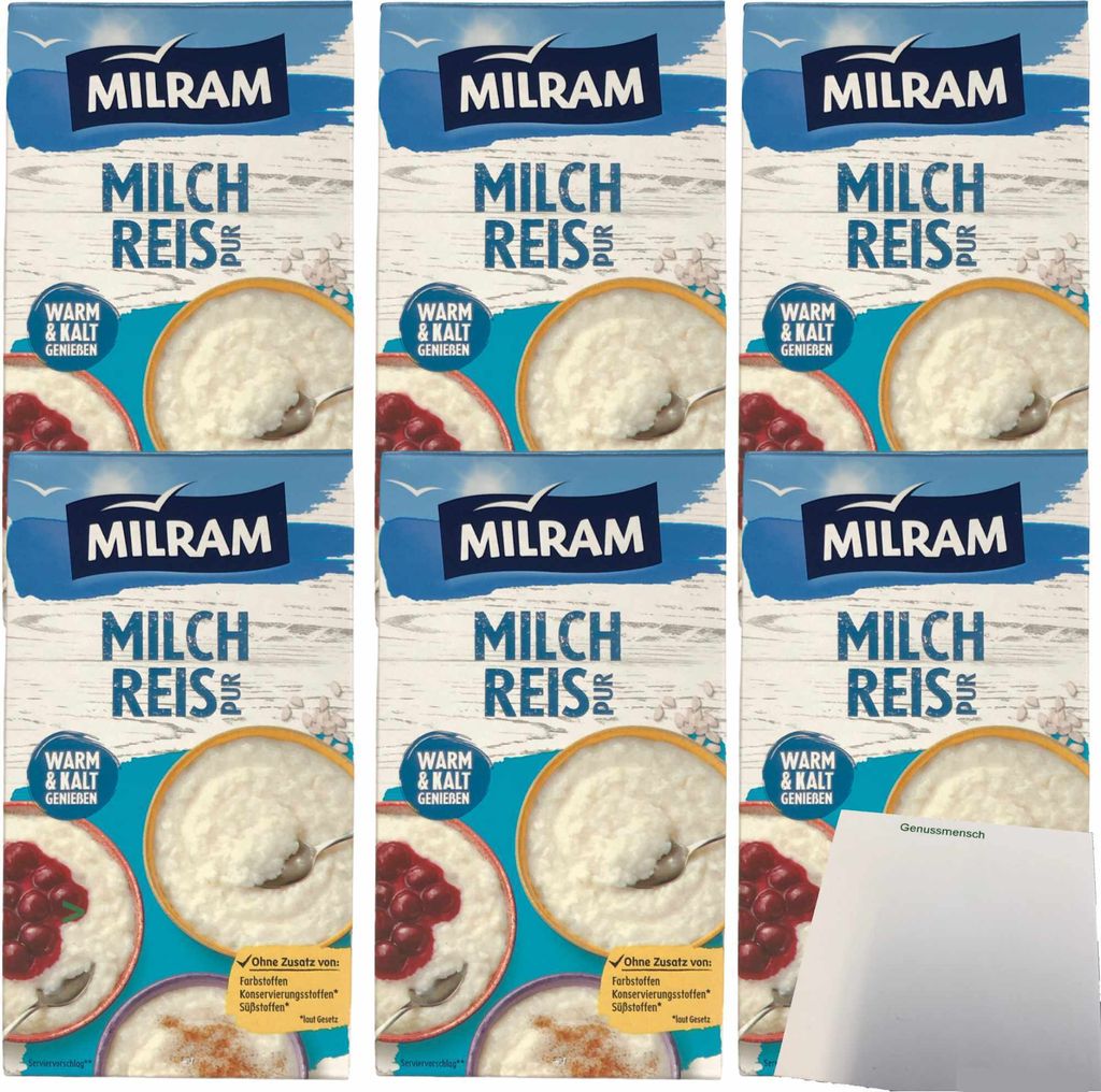 Milram Milchreis pur warum und kalt zu genießen 6er Pack Produktbild 