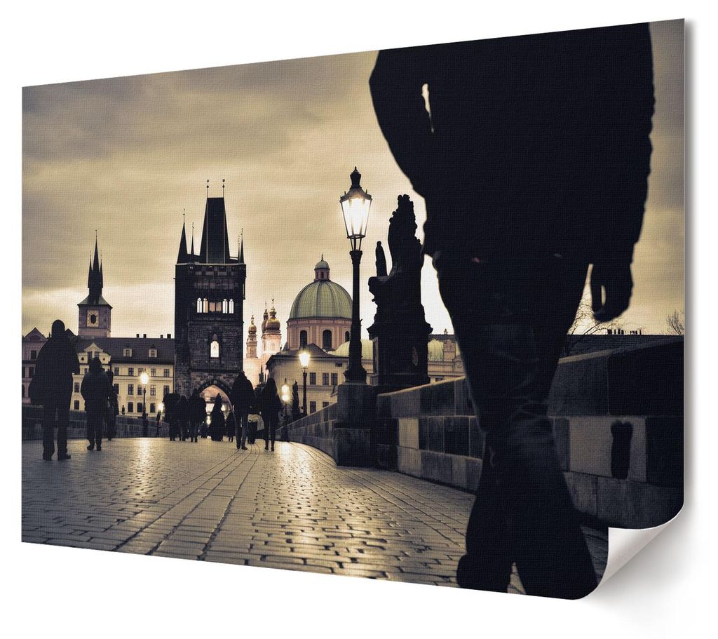 Historische Stadt - Kunstdruck A4 - Fotografie- Wandbild für Wohnzimmer Schlafzimmer & Flur, Modernes Poster Wanddeko, Ungerahmt