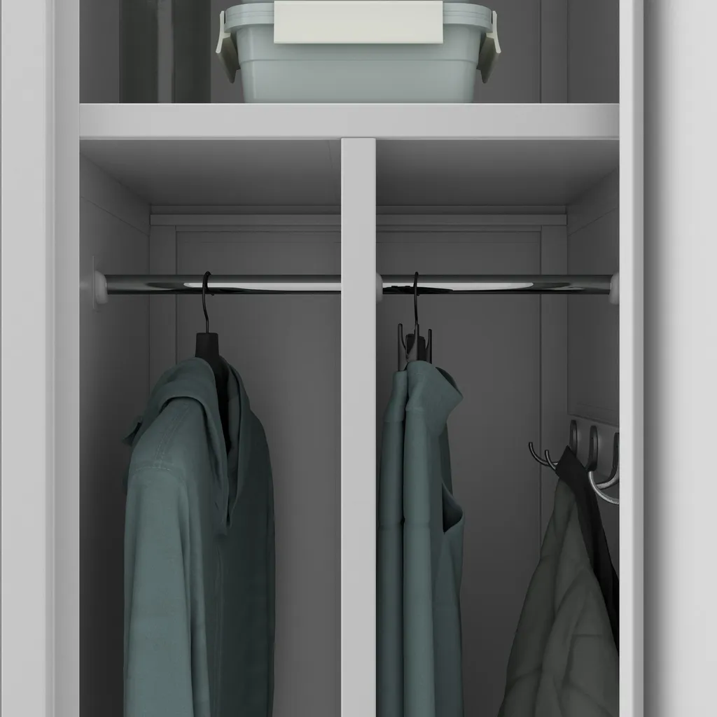 Armoire métallique sécurisée KACPER D600 - Solution rangement gris - 3