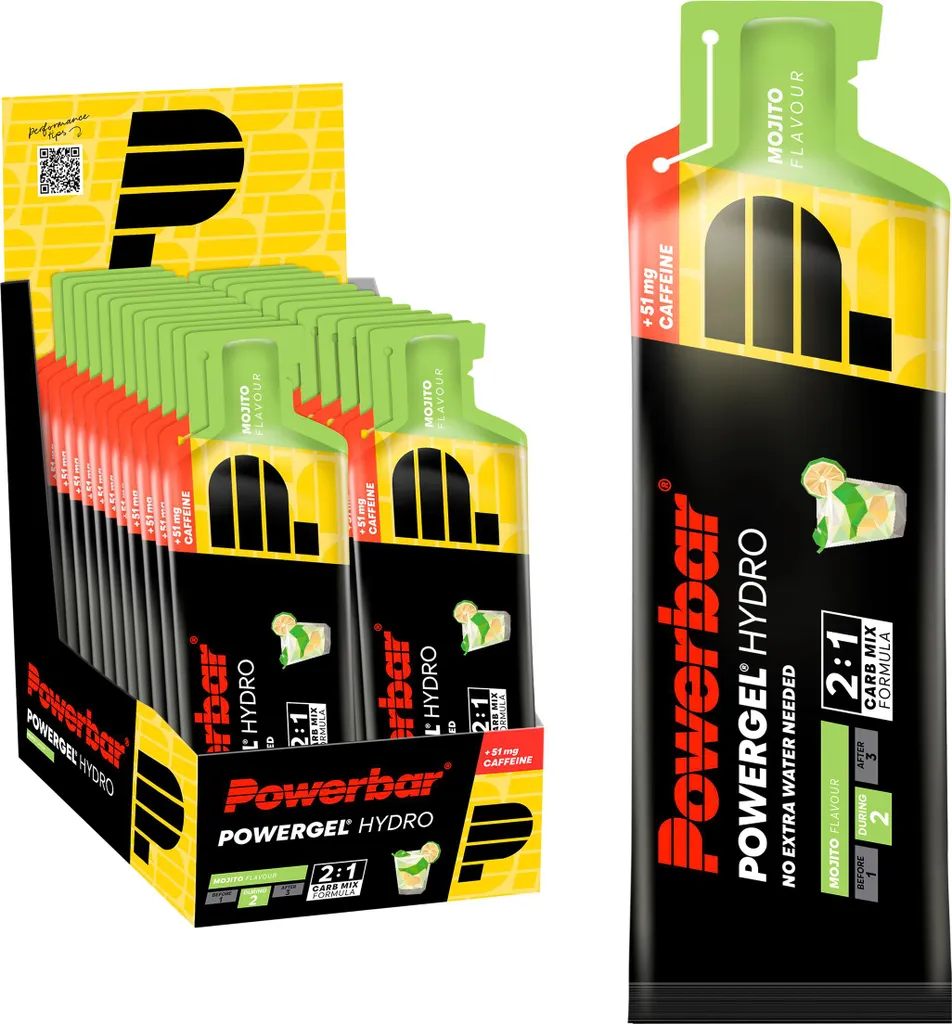 Gel énergétique digeste sans eau PowerBar Hydro Mojito anti-fatigue 24x