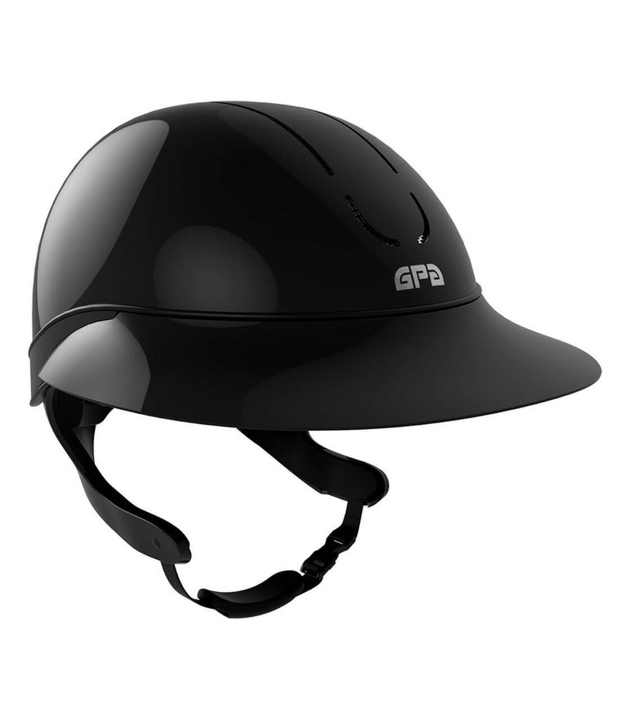 GPA Reithelm Global First Lady TLS Reitkappe mit Shield Schwarz Glänzend 57