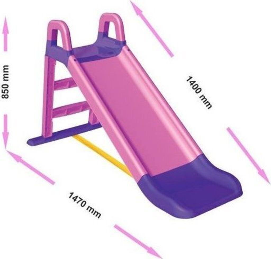 Doloni Kinderrutsche, Gartenrutsche 140 cm Rosa-violett Produktbild 15
