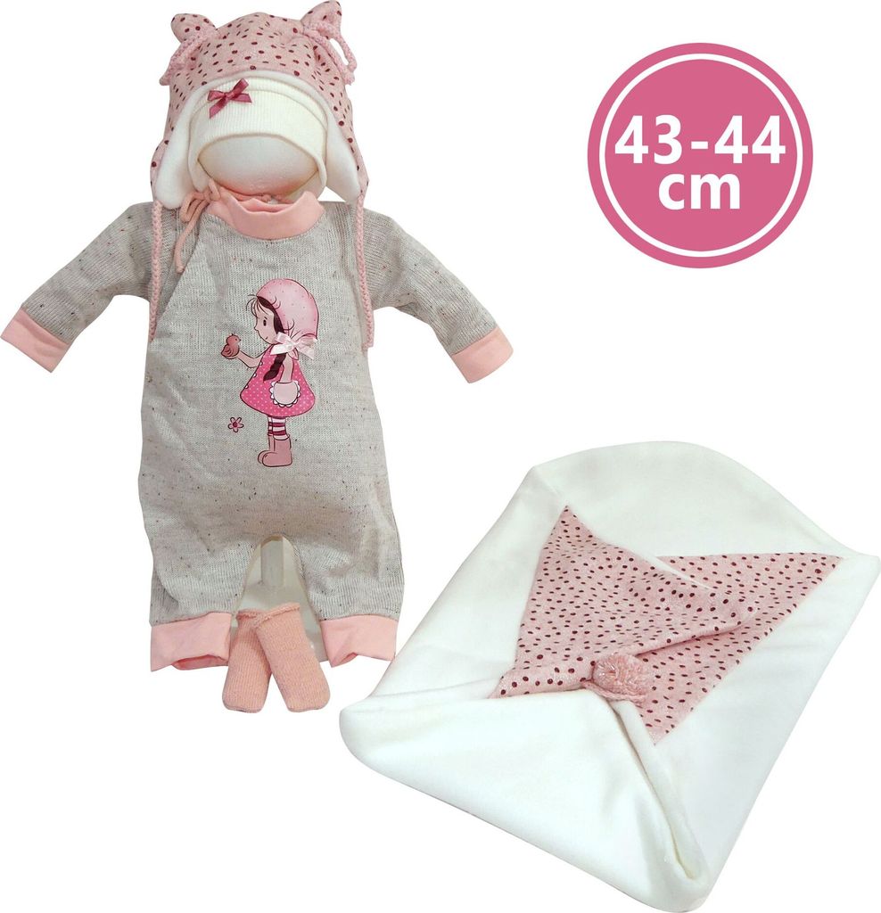 Llorens M844-60 Baby Puppe Outfit NEW BORN Größe 43-44 cm