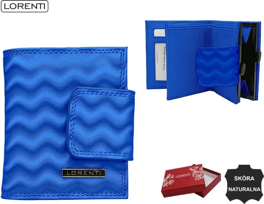 Lorenti Portafoglio Navy Argenilli | Pelle Genuina e RFID Blocking - 2