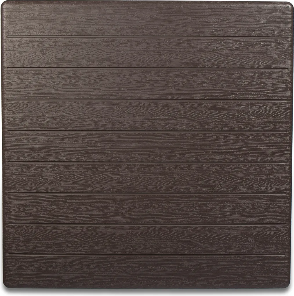 Table d'appoint pliable aspect bois marron résistante aux UV - 7