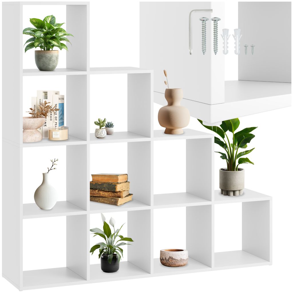 tectake® Bücherregal Talisa 130 x 29 cm x 130 cm Produktbild 