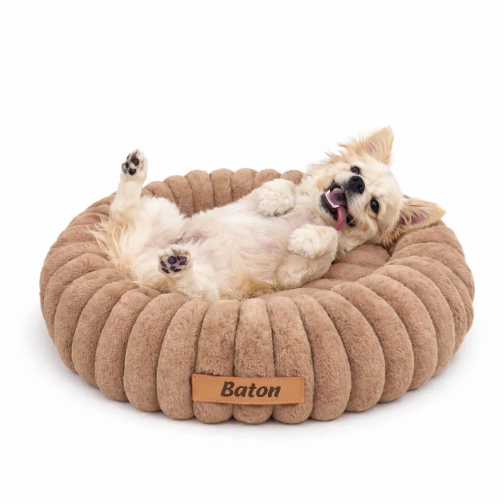 Dogeste Cuccia Morbida 50cm Rotonda | Cuscino Soffice Lavabile Cane