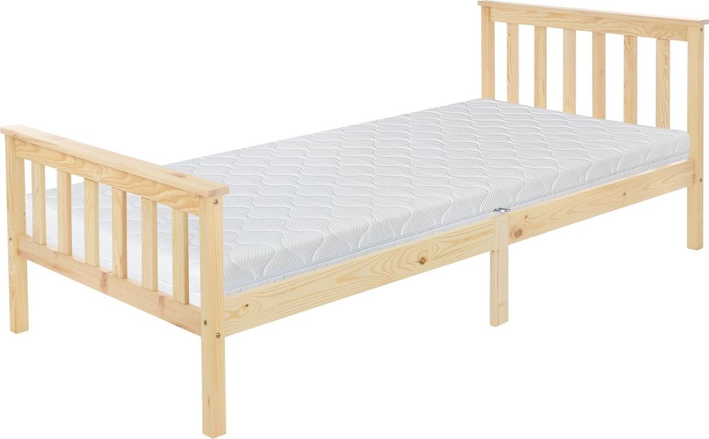 ML-Design dřevěná postel dětská postel 90x200 cm přírodní s Obrázek produktu 