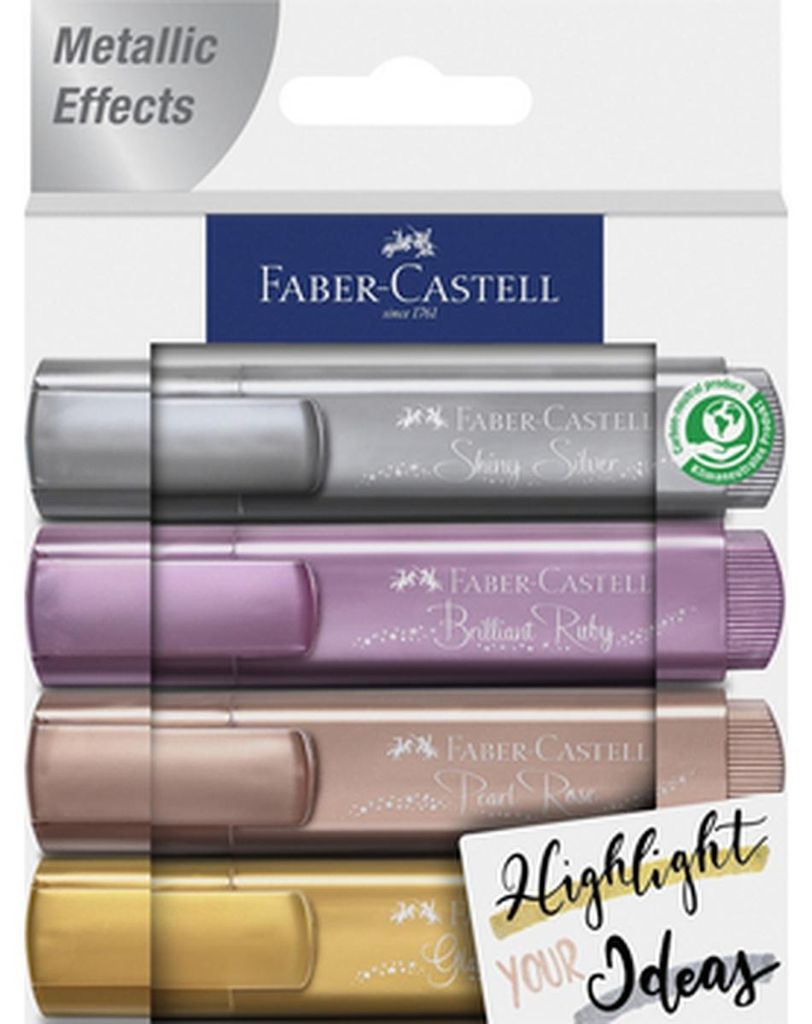 Faber-Castell Textliner 46 Metallic, 4 szt., Złoto, Zdjęcie produktu 