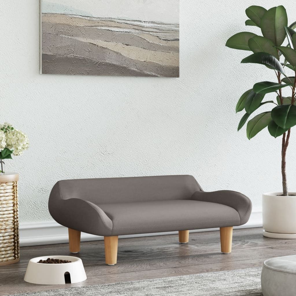 The Living Store Hundebett Taupe 70x40x24 cm Stoff