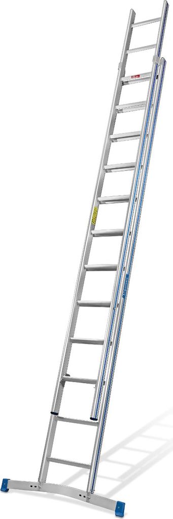 Mauderer Bavaria Schiebeleiter 920 mit Klapptraverse 2x12 Dreikantsprossen