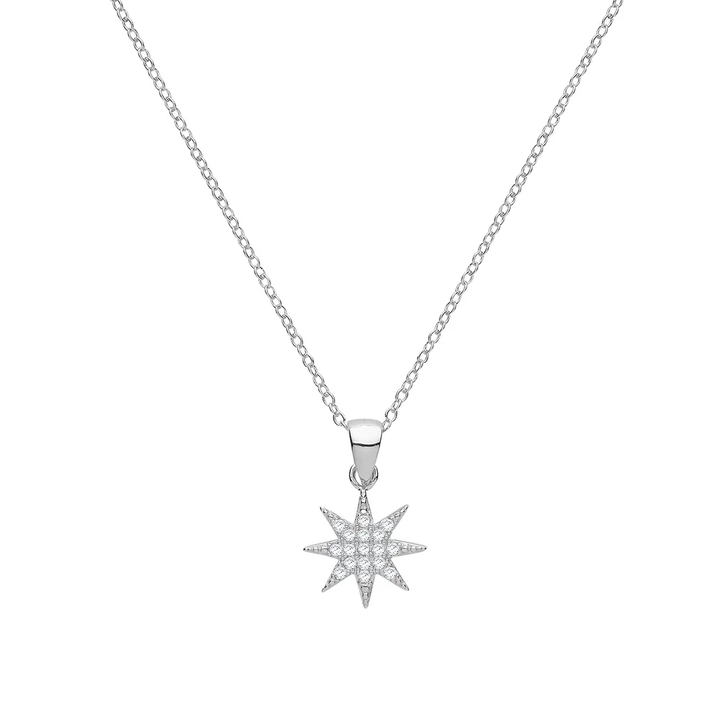 Bijou Femme Argent 925 Rhodié avec Pendentif Zirconium Éclat Diamant