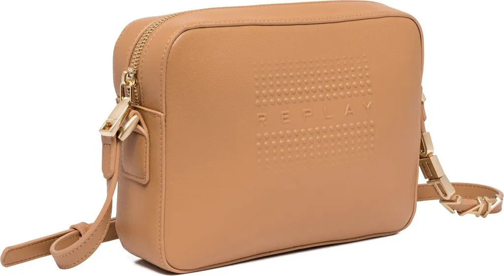 Sac à épaule zippé REPLAY beige : sécurisez vos affaires avec style