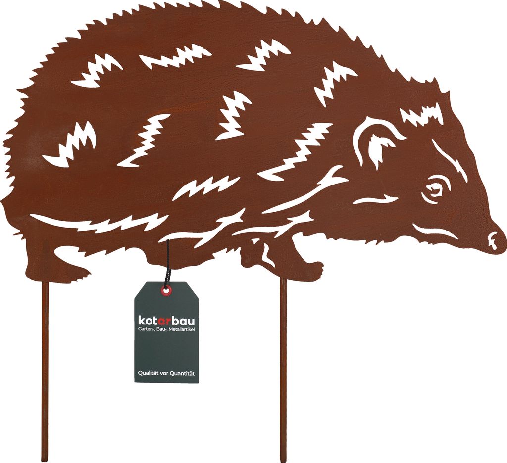 KOTARBAU Gartendekoration Rostfiguren 27cm Igel Weihnachtsdeko Garten Ecorost Gartenstecker Weihnachten Gartenfiguren & Gartenstatuen Roststecker...