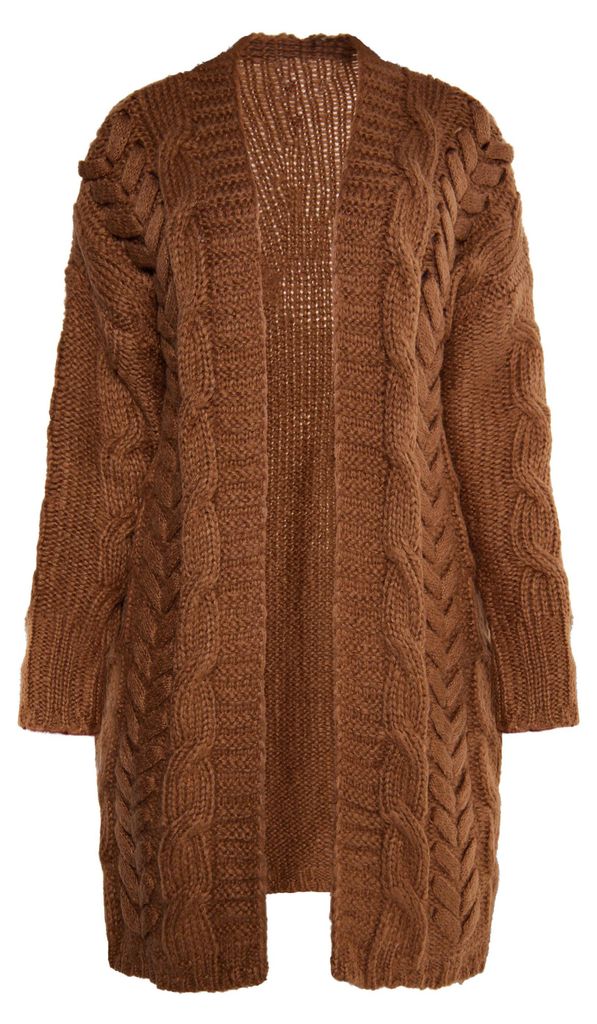 AODA damen strickjacke - braun, M/L