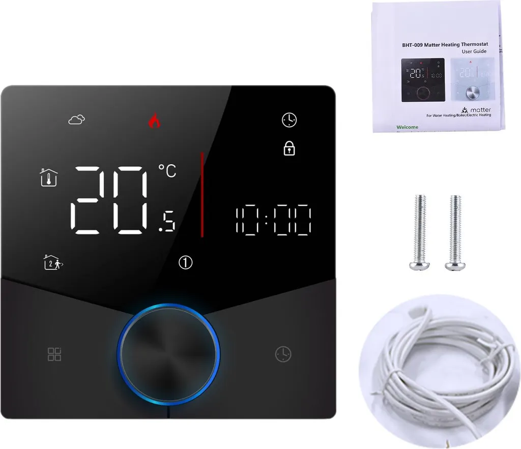 Termostato Matter Touchscreen: Design d'Elite per Riscaldamento Elettrico