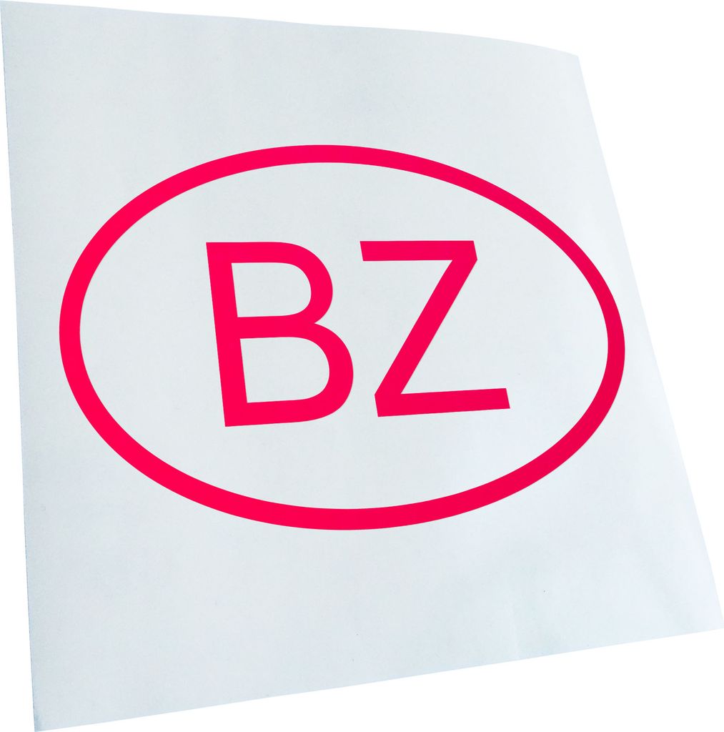 Kiwistar - Autoaufkleber - Belize BZ Heckscheibe - Aufkleber für Auto Kfz Fahrrad, LKW, Truck Mofa