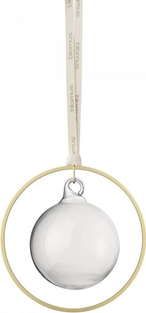 blomus Weihnachtskugel 4er-Set KITAI clear mit Ring brass Produktbild 
