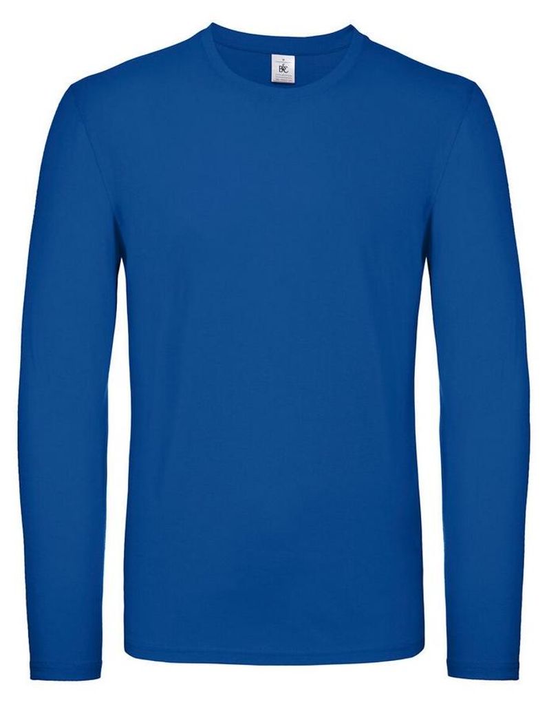 B&C - "#E150" T-Shirt für Herren Langärmlig FK2966 (XL) (Königsblau)
