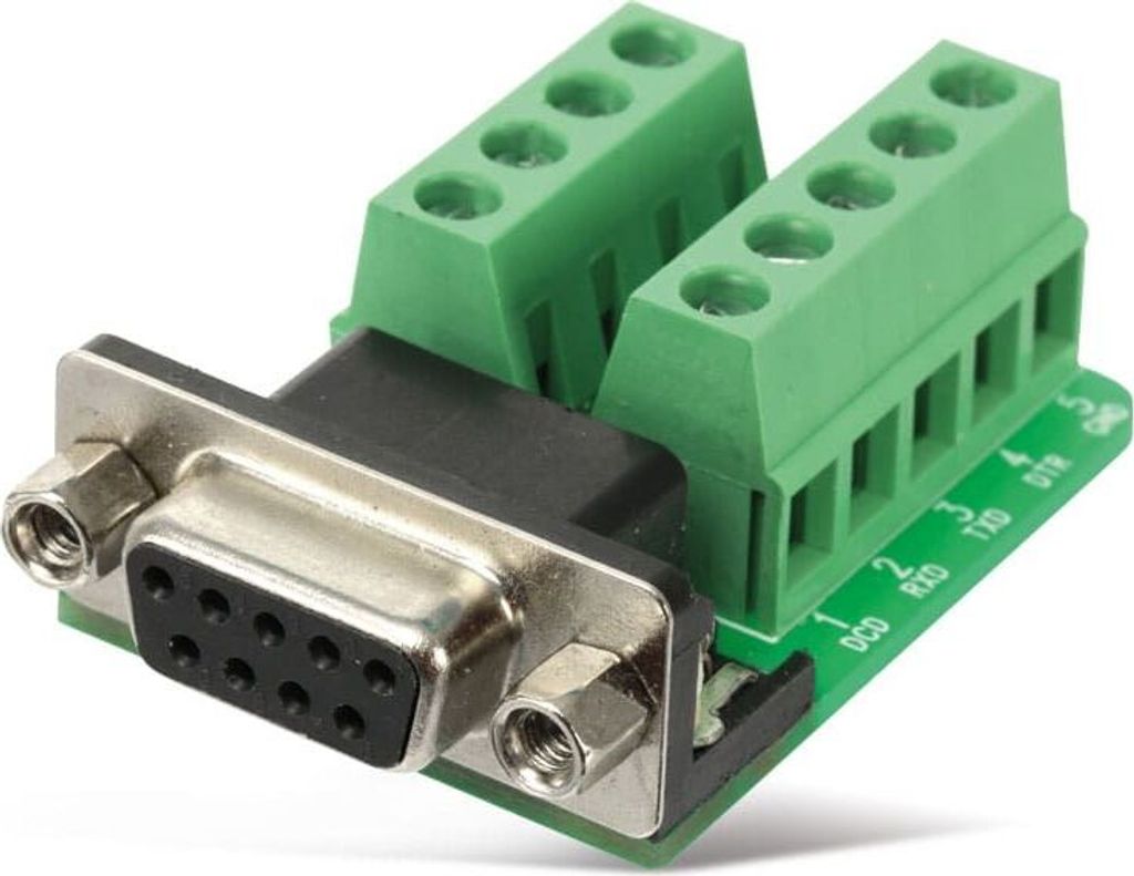 Sub-D Adapter, 9-polig, Kupplung / Schraubklemmen
