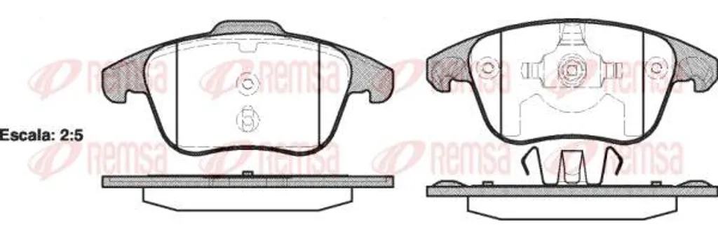 Plaquettes de frein haute performance REMSA 1249.00 pour DS5 et DS4 OE