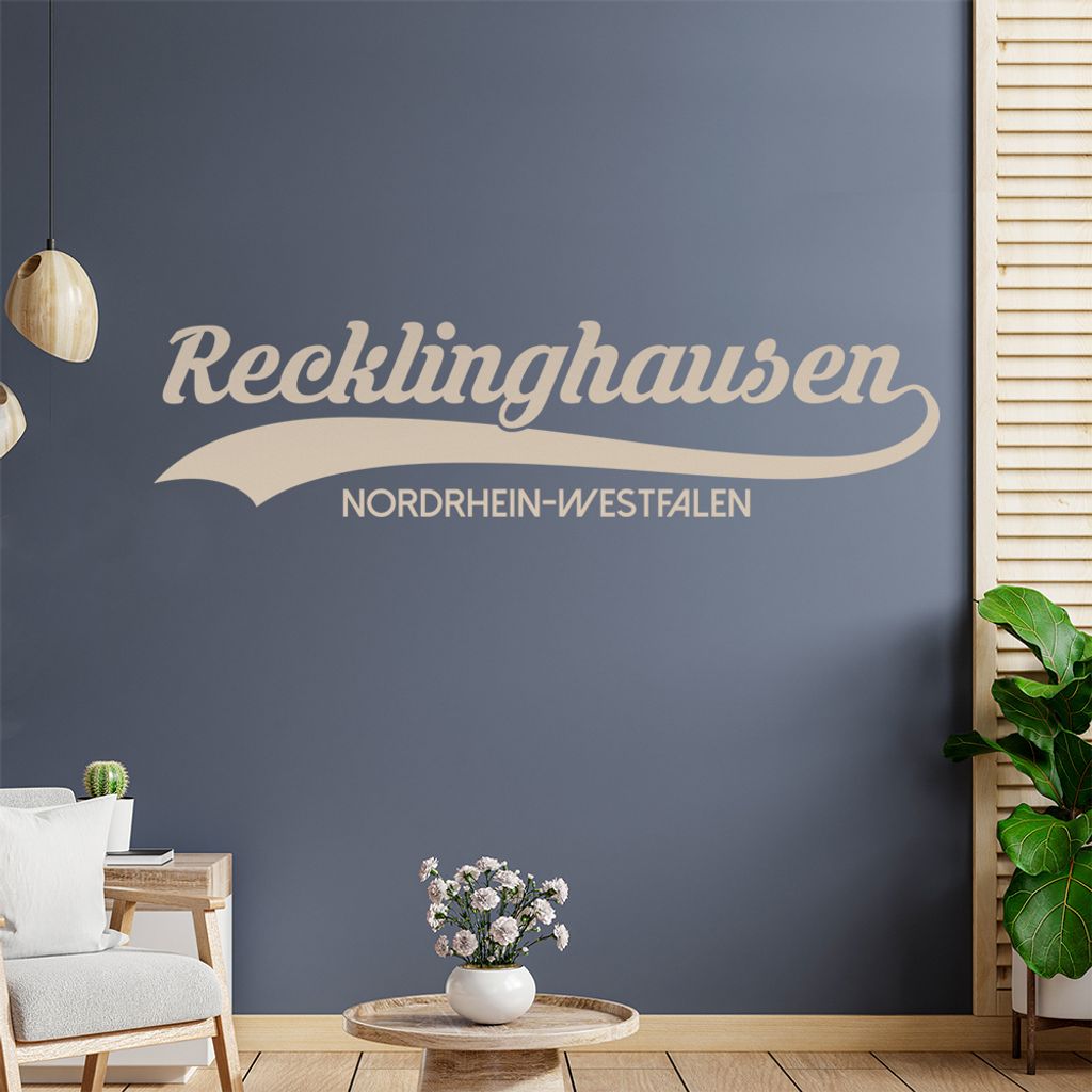 Recklinghausen NRW Wandtattoo Wandaufkleber Wall Sticker - Dekoration, Küche, Wohnzimmer, Schlafzimmer, Badezimmer