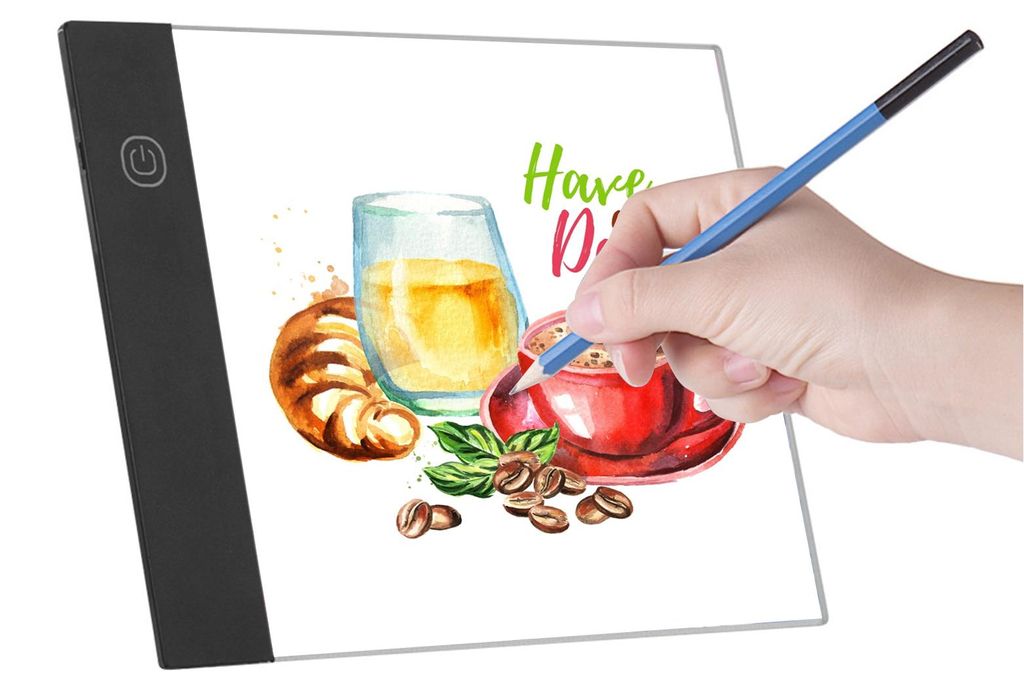 LED-A5-Grafiktablett-Lichtpad, digitales Copyboard mit 3-stufig einstellbarer Helligkeit zum Nachzeichnen, Zeichnen, Kopieren, Betrachten, DIY-Kuns...